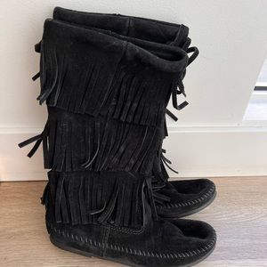 Minnetonka suede boots